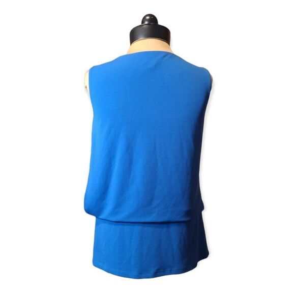 Ann Taylor Blue Side Zipper Blouse Tank Small - Picture 4 of 6
